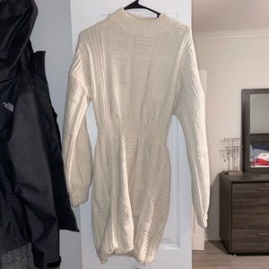 White lulus sweater dress